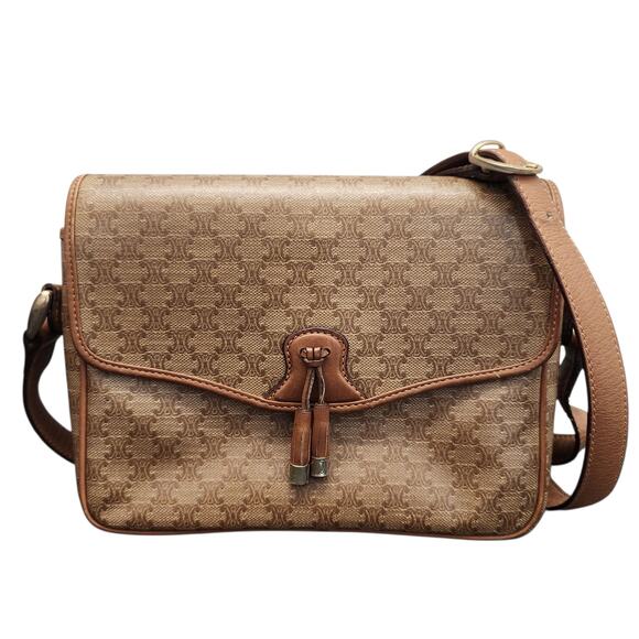 Authentic CELINE Vintage Shoulder Bag In Monogram Luxury Designer 90's - Picture 1 of 13